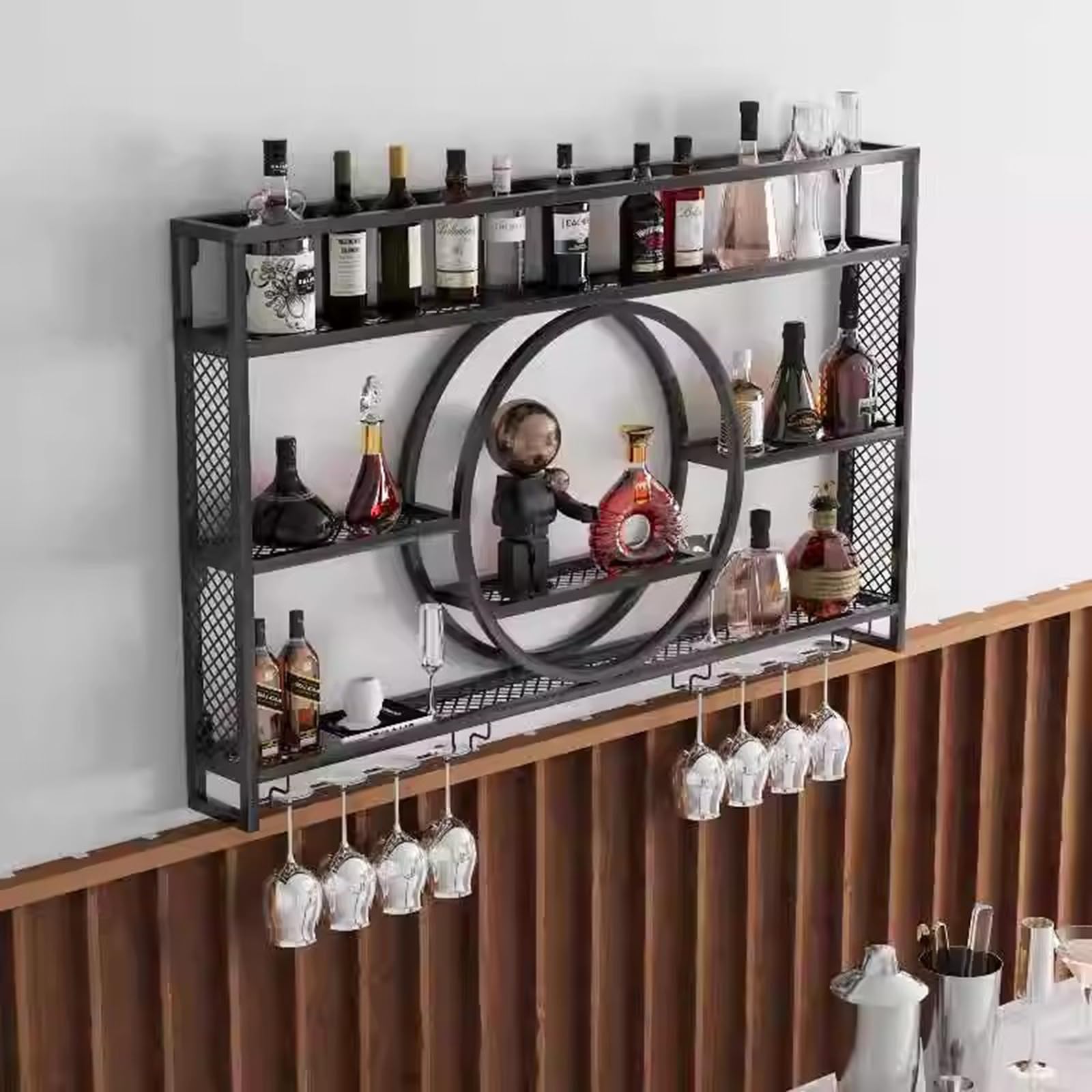 Étagère à vin murale moderne pour optimiser un petit espace
