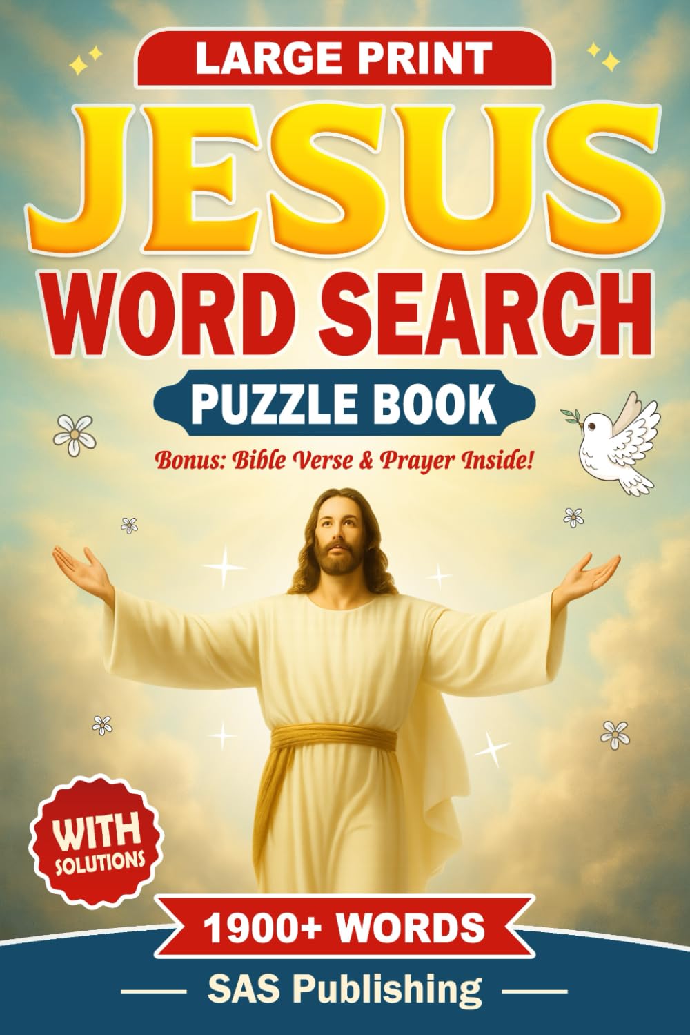 Jesus Word Search: Large Print Bible Word Search And Mini Devotional
