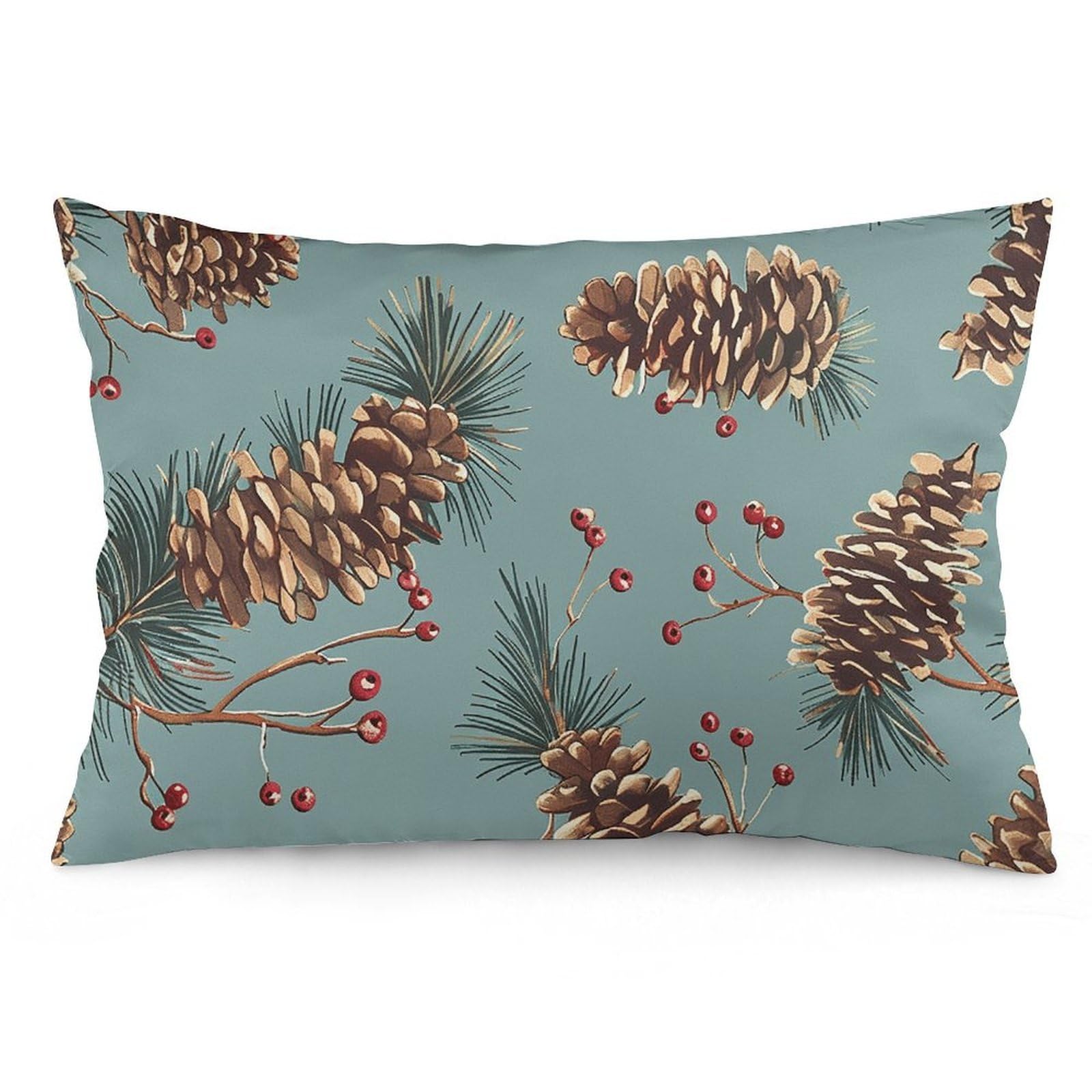 NTVOWPZO 2 Pack Decoration Throw Pillow Covers 16 "x24 Pillowcases Covers with Pine Cones Pillowcases Modern Farmhouse Home Decor Sofa Cushions Covers for Couch Bed Living Room