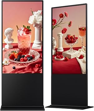 43/49in Vertical Advertising Machine,Ips Hd Screen,178  Viewing Angle,Built-In Speakers,Usb/Hdmi/Rj45,Android 10.0,Loop Playback,Smart Split Screen,Timed On/Off 43in