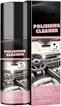 Auto Interior Polish Cleaner | 100ml Car Interior Polish | 3 Year Multifunctional Car Cleaner for Plastic Leather Vinyl Dashboard Seat and Interior Rear Care