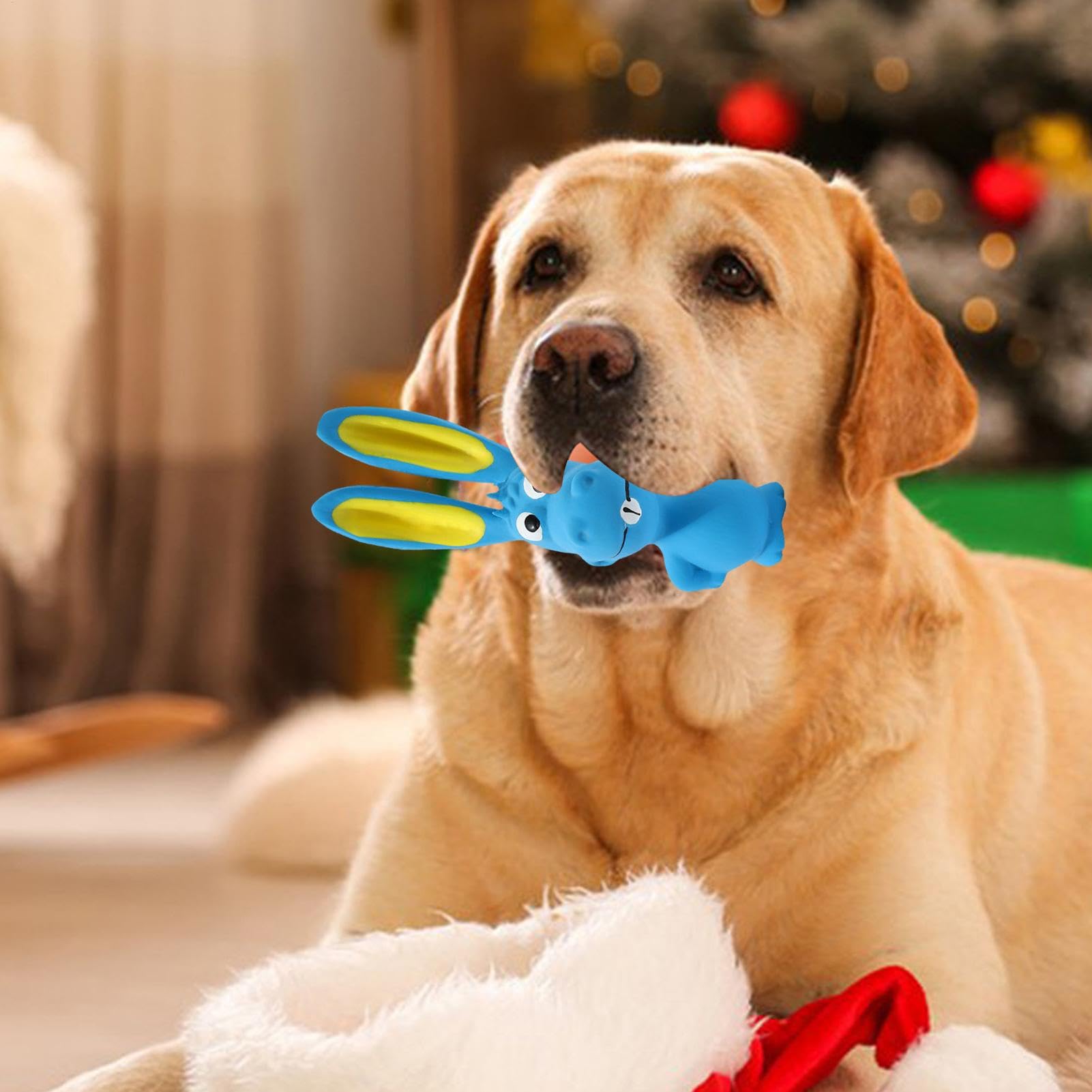 Kauspielzeug für Hunde, quietschendes Hundespielzeug – Hippo Squeaky Toys | Kauspielzeug aus Latex für Tiere, Haustierbedarf, interaktives weiches und zerknittertes Spielzeug