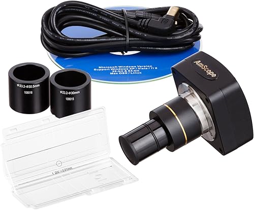 Miniatura 1 de AmScope mu1000-ck 10MP Usb20Microscopio cámara digital Plus Kit de calibración