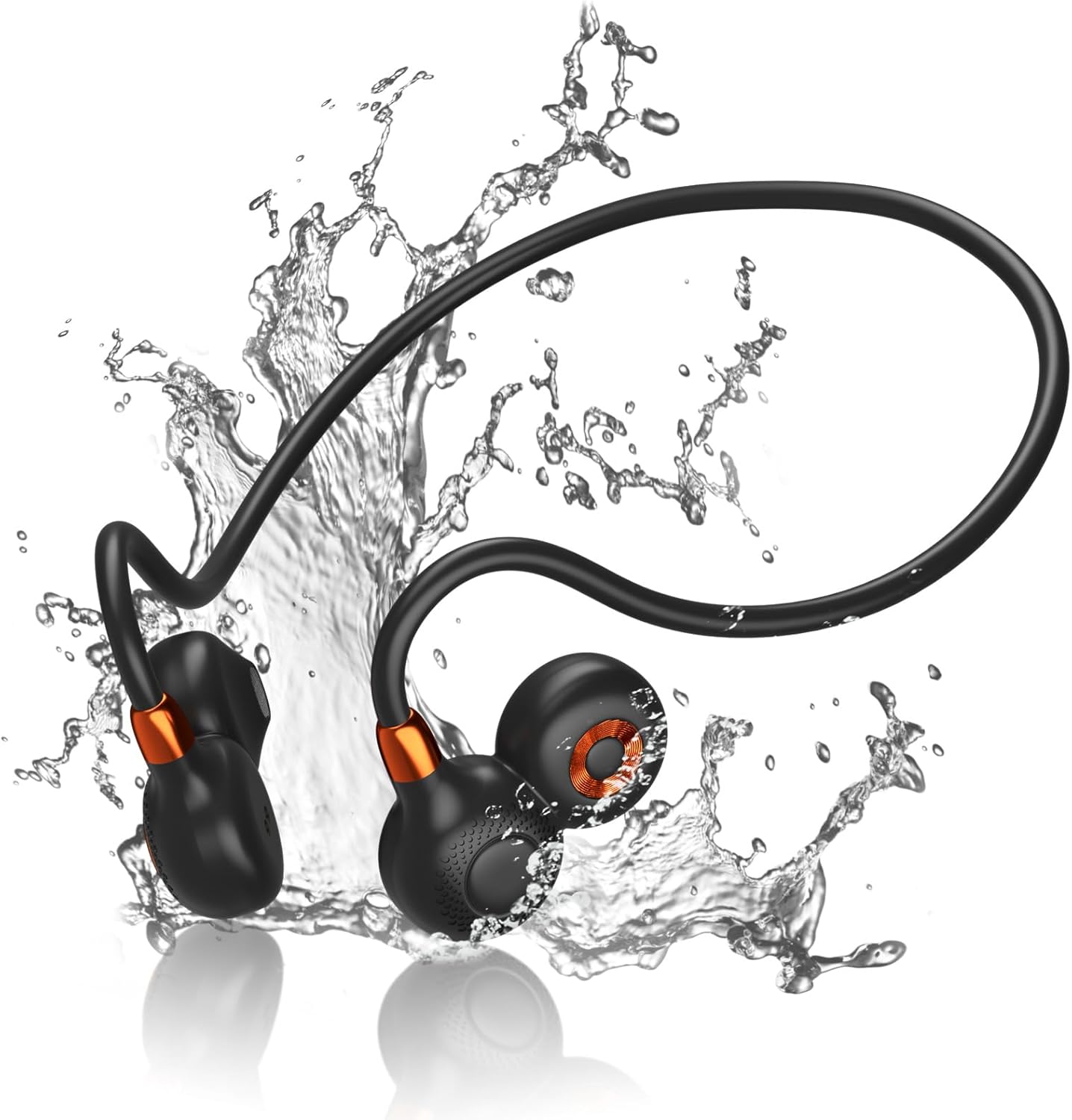 Ortizan Cuffie Bluetooth Sport, Auricolari Open Ear Wireless Bluetooth 5.3 IPX6 Impermeabili, Chiamata Chiara, 19 G, Auricolari Leggeri 15 Ore Di Riproduzione E Ricarica Rapida Magnetica Per Corsa