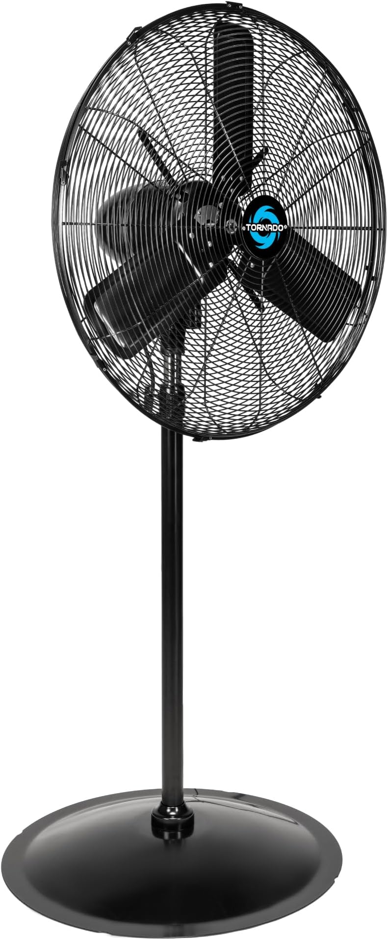 Tornado 24 Inch High Velocity Outdoor Oscillating Pedestal Fan IPX4, Industrial Use 2 Speed 7600 CFM 1/4 HP 10 FT Cord