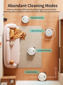 Airzeen Robot Vacuum and Mop with 4000Pa Powerful Suction, 3-in-1 Cleaning, Smart APP & Alexa Control, Self-Charging Robot Vacuum for Pet Hair, Carpets & Hard Floors