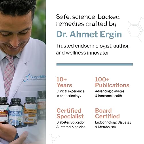 Miniatura 2 de SugarMD GLUXION 3X Strength Formula  Mezcla botánica avanzada y de nutrientes para control de picos  Vegano, sin OMG, 180 cápsulas