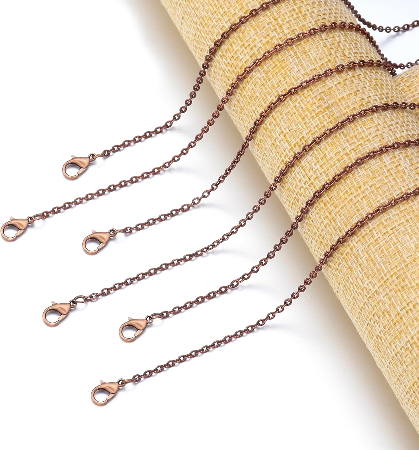 Forise 24 Pack Necklace Chains Bulk 2mm Antique Red Copper Alloy Cable Links Chains for DIY Jewelry Making 24 Inches - Image 4