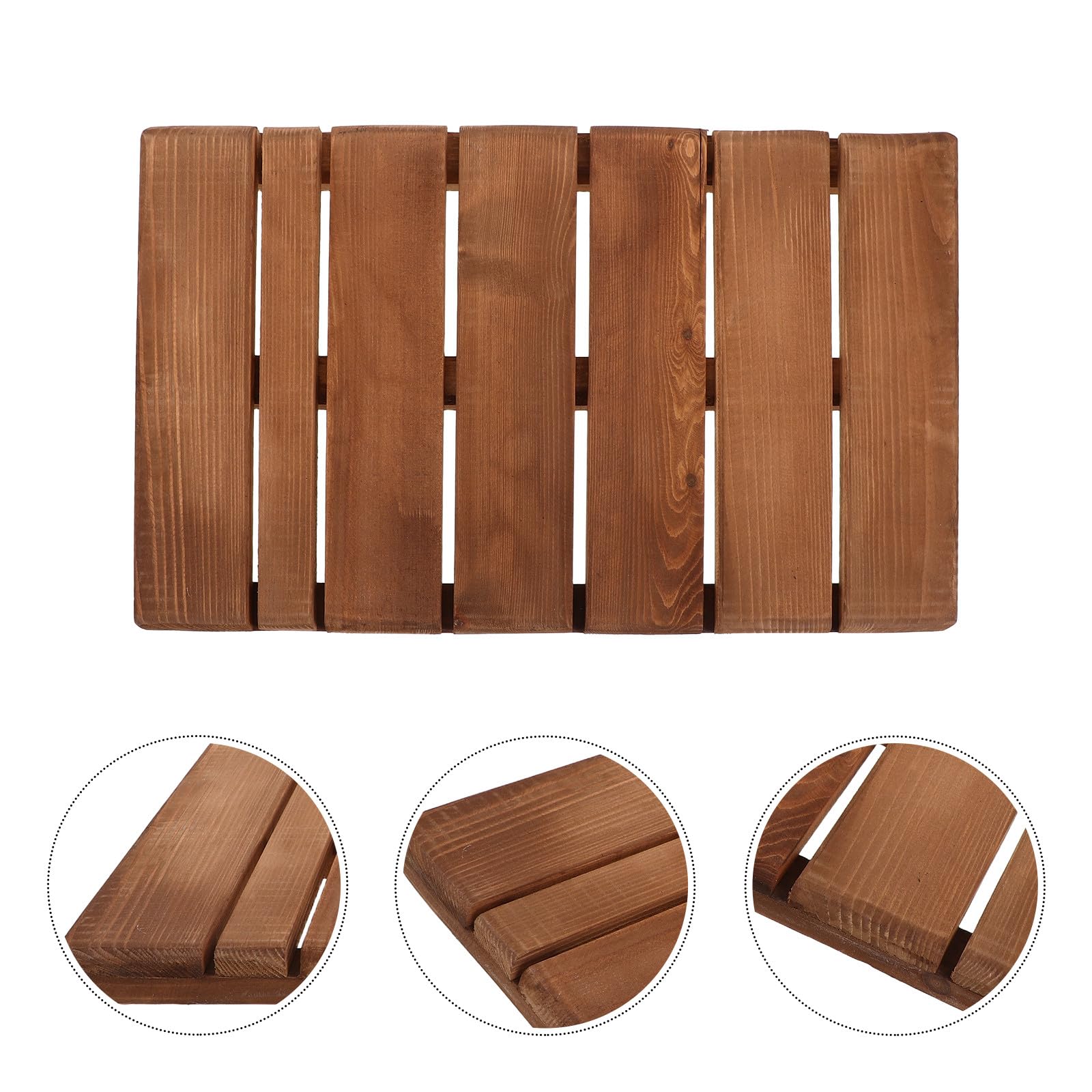 Cabilock Alfombra de Baño Antideslizante de Madera para Suelo de Ducha Instalación Flexible y Transpirabilidad Adecuado para Hoteles y Puertas