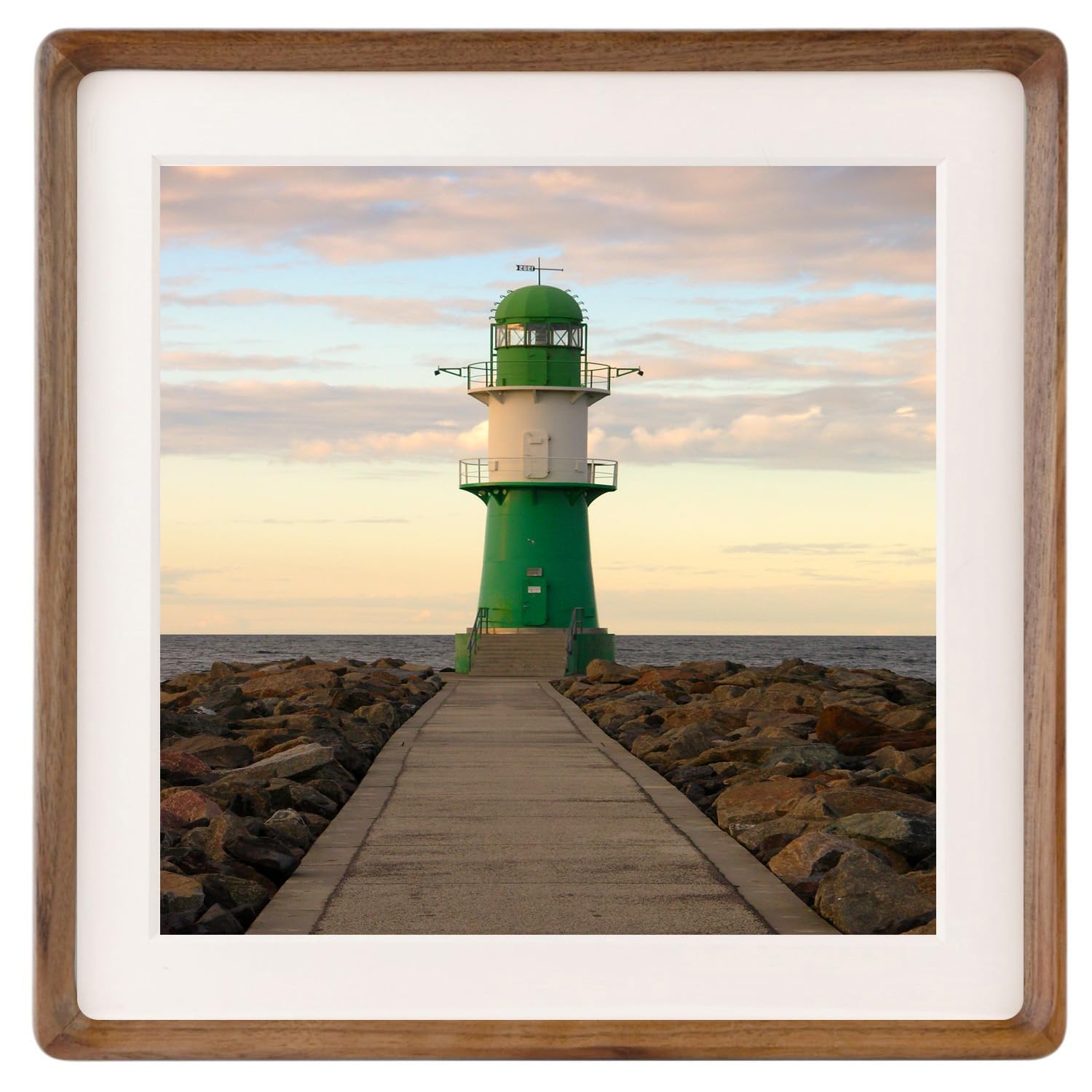 Zibrelte 8x8 Solid Walnut Wood Picture Frame