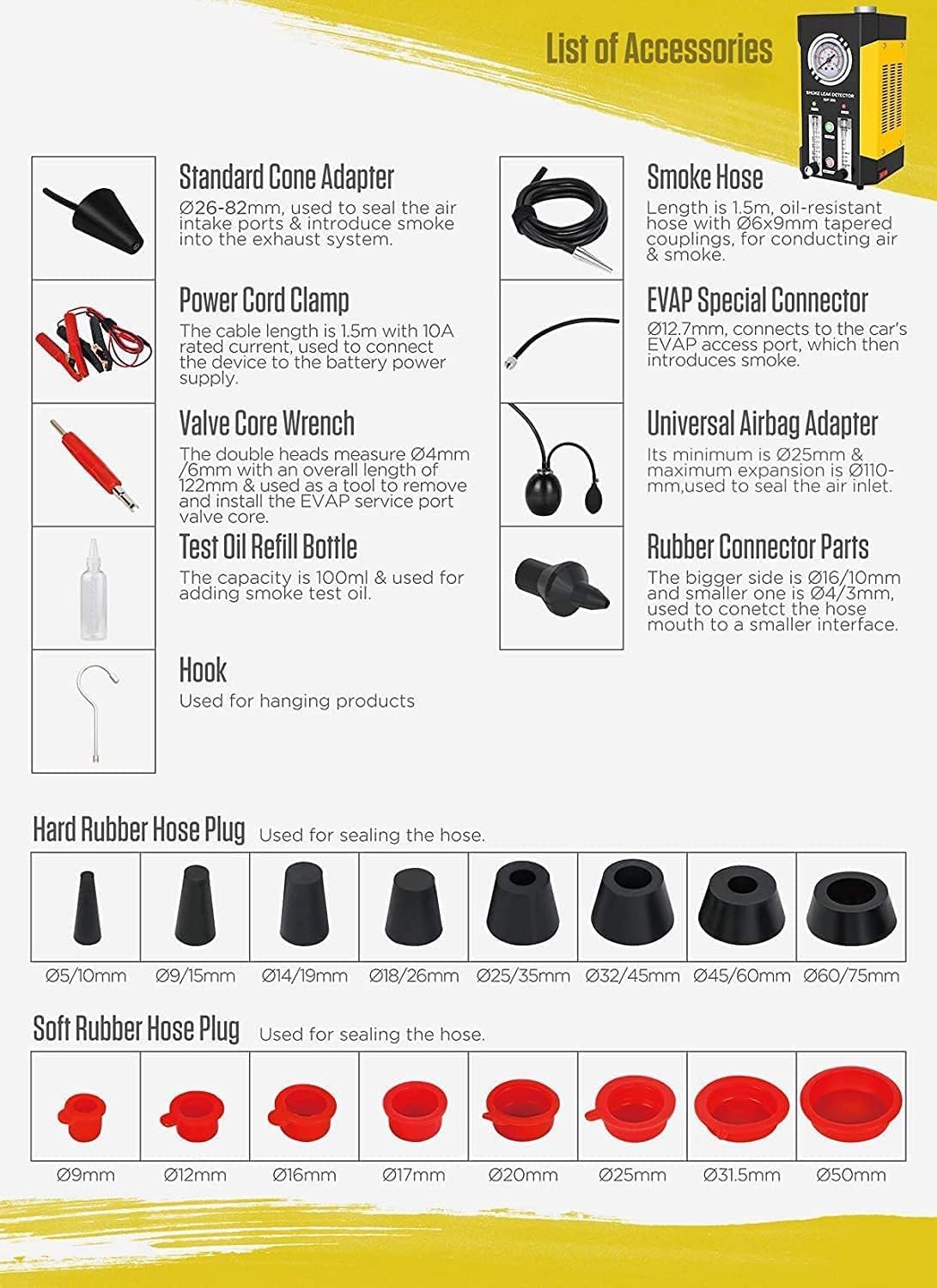 One-Day Sale: Up to 40% Off Car Smoke Machine, EVAP Smoke Leak Tester Detector, Automotive Fuel Leakage Diagnostic Tester, 2 MODES Car Conduit PIPE System Leakage Tester,Car Fuel Leak Detector For 12V Vehicle Boat With FlowMeter