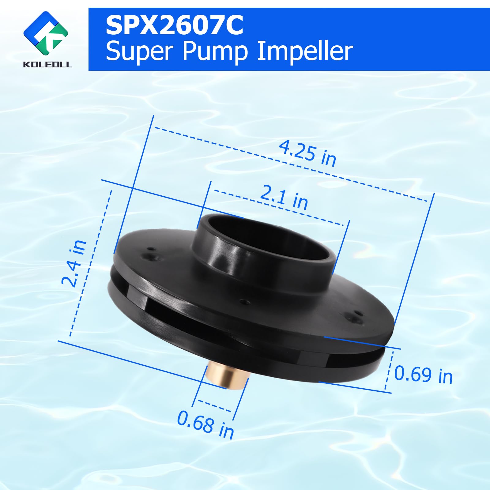SPX2607C Super Pump Impulsor Super II Max Flo 1 HP se adapta a Hayward