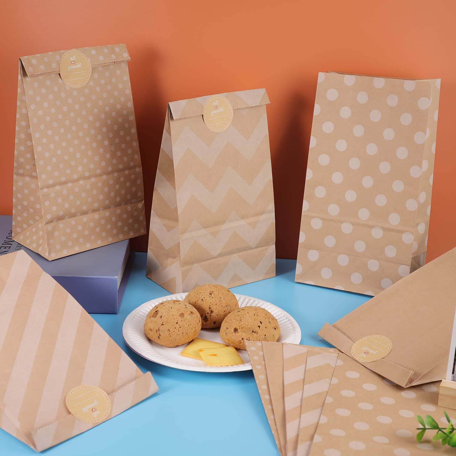 Bakkerij Zakken Wax Papier Koekjes Zakken voor Verpakking Tas voor Gebakken Goederen Papier Brood Zakken Kraftpapier Voedsel Zakken voor Gebakken Goederen Koekje Cake Brood Sandwich Snoep Snack