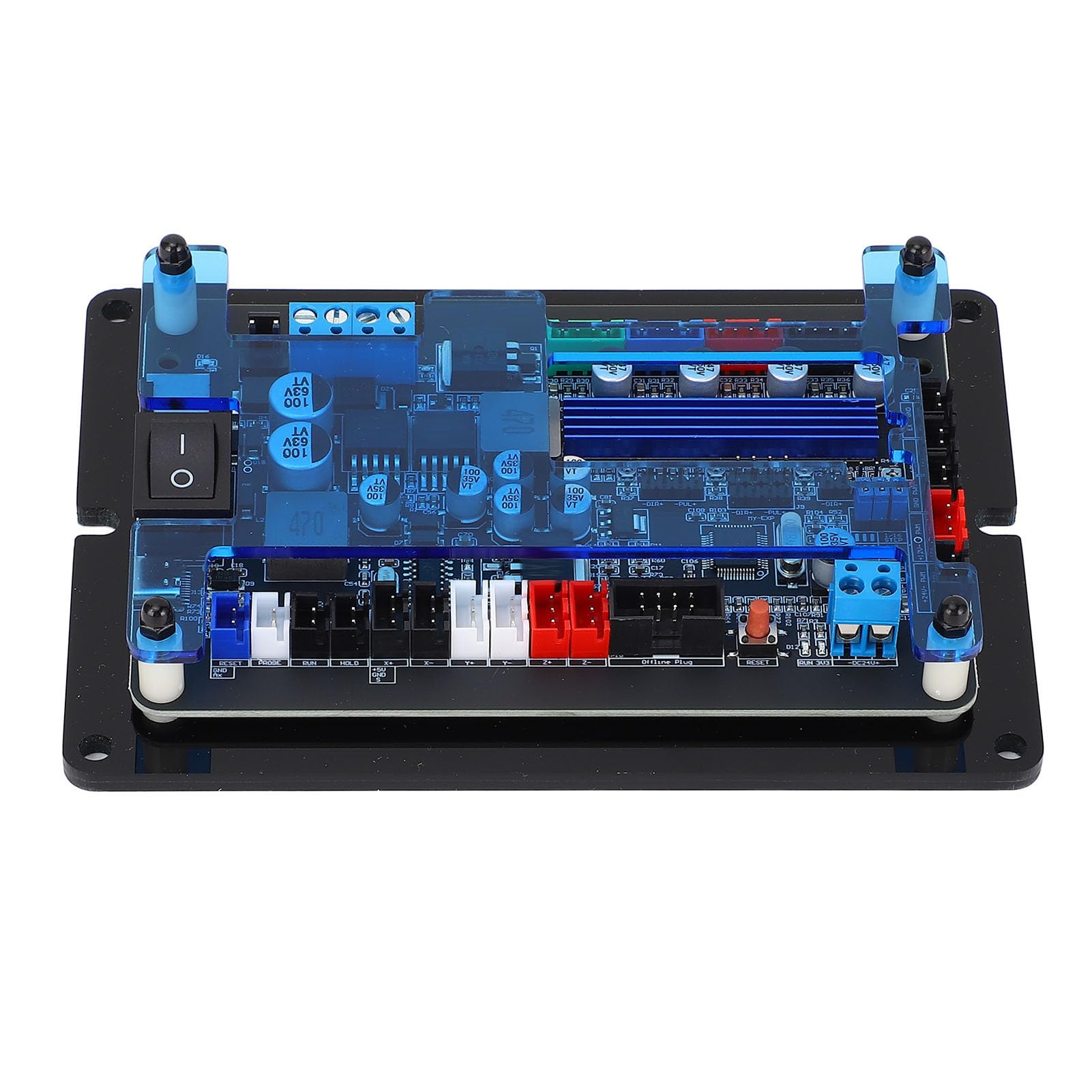 Carte Contrôleur GRBL 3 Axes, Moteur Pas à Pas 32 Bits, Carte de Pilote pour le Travail du Bois, Routeur CNC DC12-48V