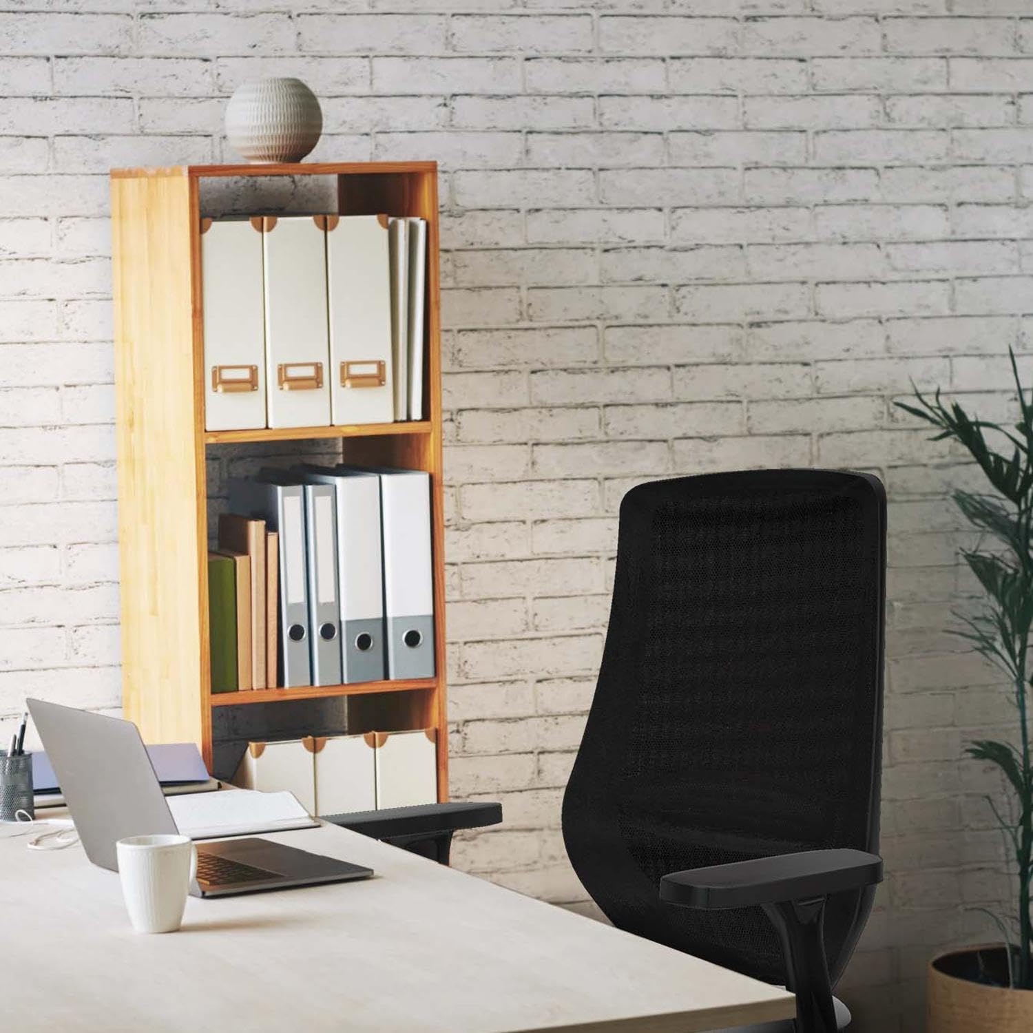 Piqueras y Crespo Silla Mardos operativa Alta ergonómica para teletrabajo con Respaldo Fijo, Brazos 3D, Apoyo Lumbar 1D, Mecanismo sincro 4 Posiciones, soporta hasta 120 Kg