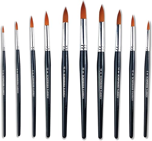 Miniatura 6 de SCHPIRERR FARBEN - Juego de 48 pinturas de acuarela, juego de 10 pinceles redondos