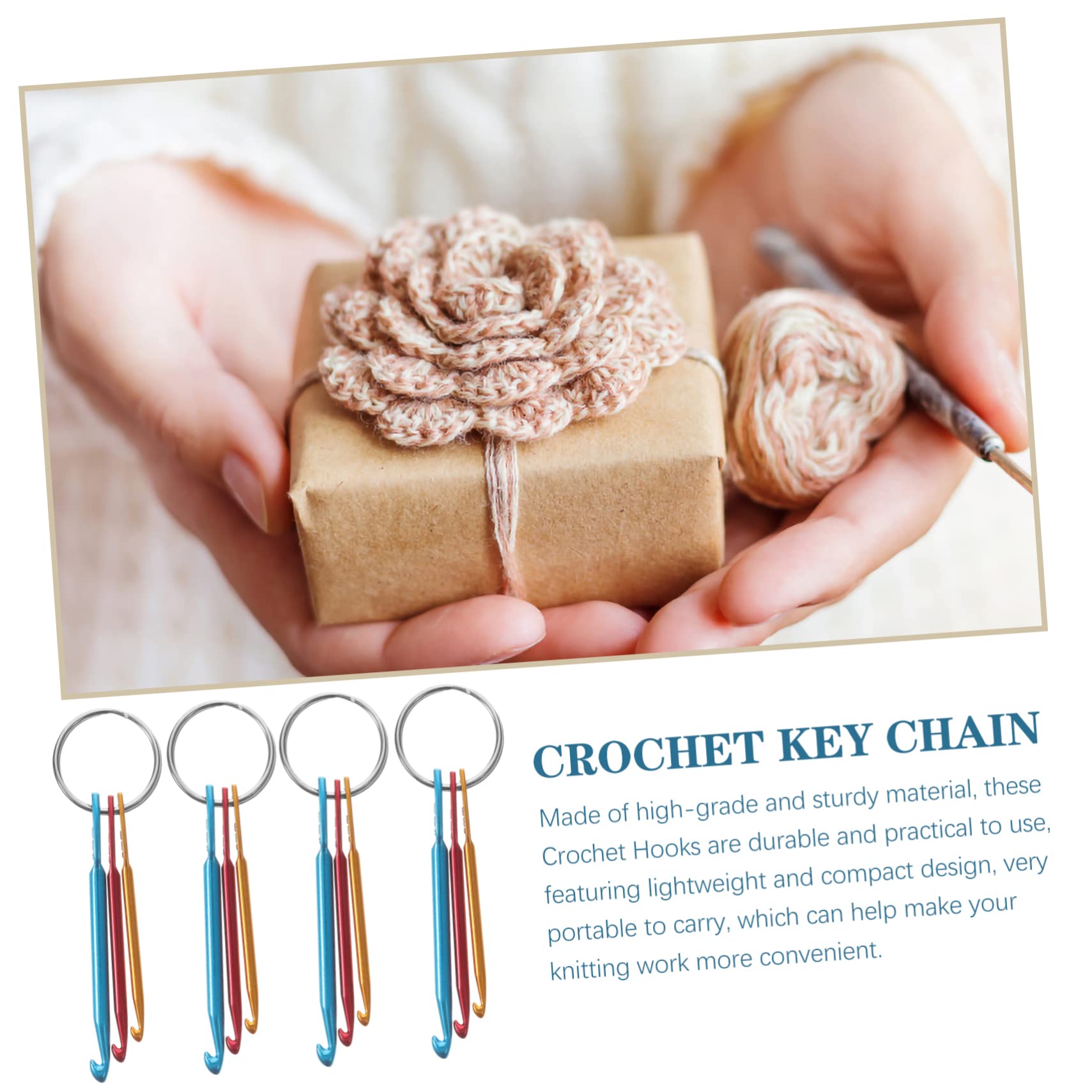 OSALADI 5 Series Herramientas De Tejer Ganchillo Agujas De Tejer Kit De Ganchos De Crochet Agujas De Crochet Para Hilo Suministros De Costura De Crochet Aguja De Hilo Aluminio 4 Piezas X 5