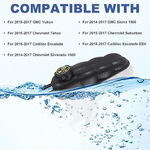 Miniatura 7 de Unaykolb Botella de desbordamiento del radiador del tanque de recuperación de refrigerante para Cadillac Escalade Base 2015-2017 para Cadillac