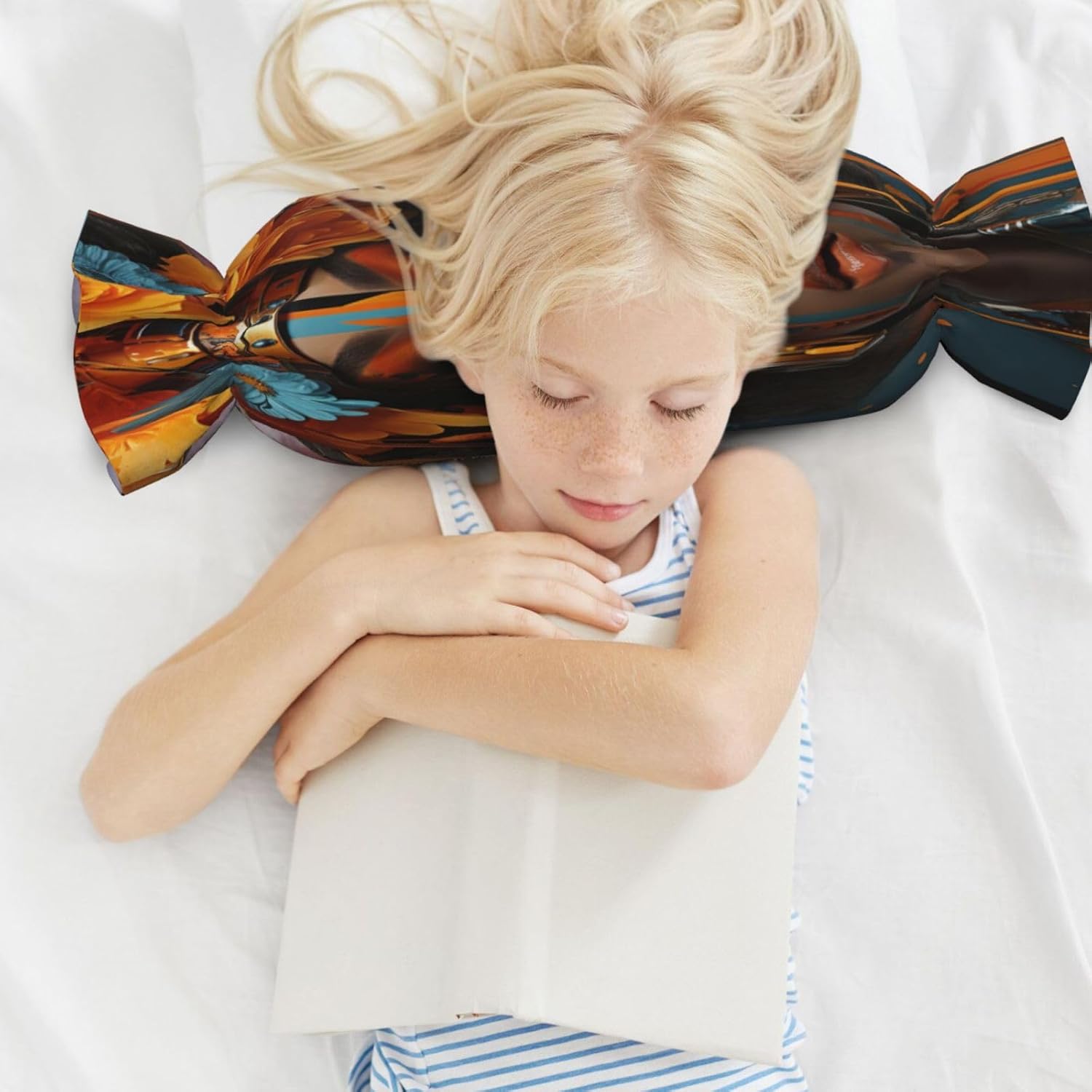 9.8x24.4in Natives Candy Pillow Cylindrical Comfortable Roll Pillow Suitable for Travel Neck Pillow, Cushion, Head, Neck, Back Support