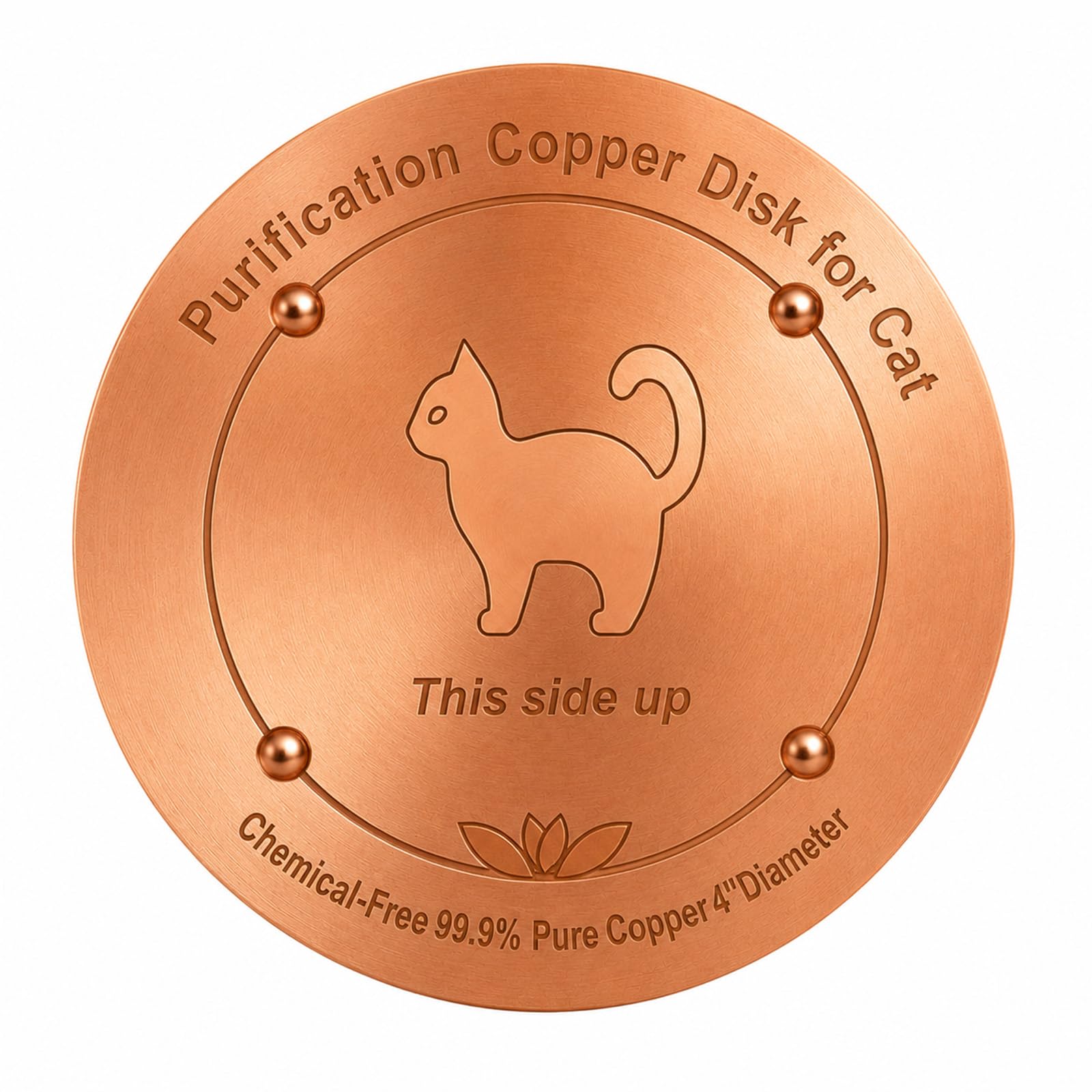 Calenovia Copper Water Dispenser Cleaner Disc, Bird Bath Disc, Reusable Cat Fountain Purification Disc for Pet Water Bowls, Cat Baths, and Garden Fountains, Natural Copper Feature Cleaner Tool