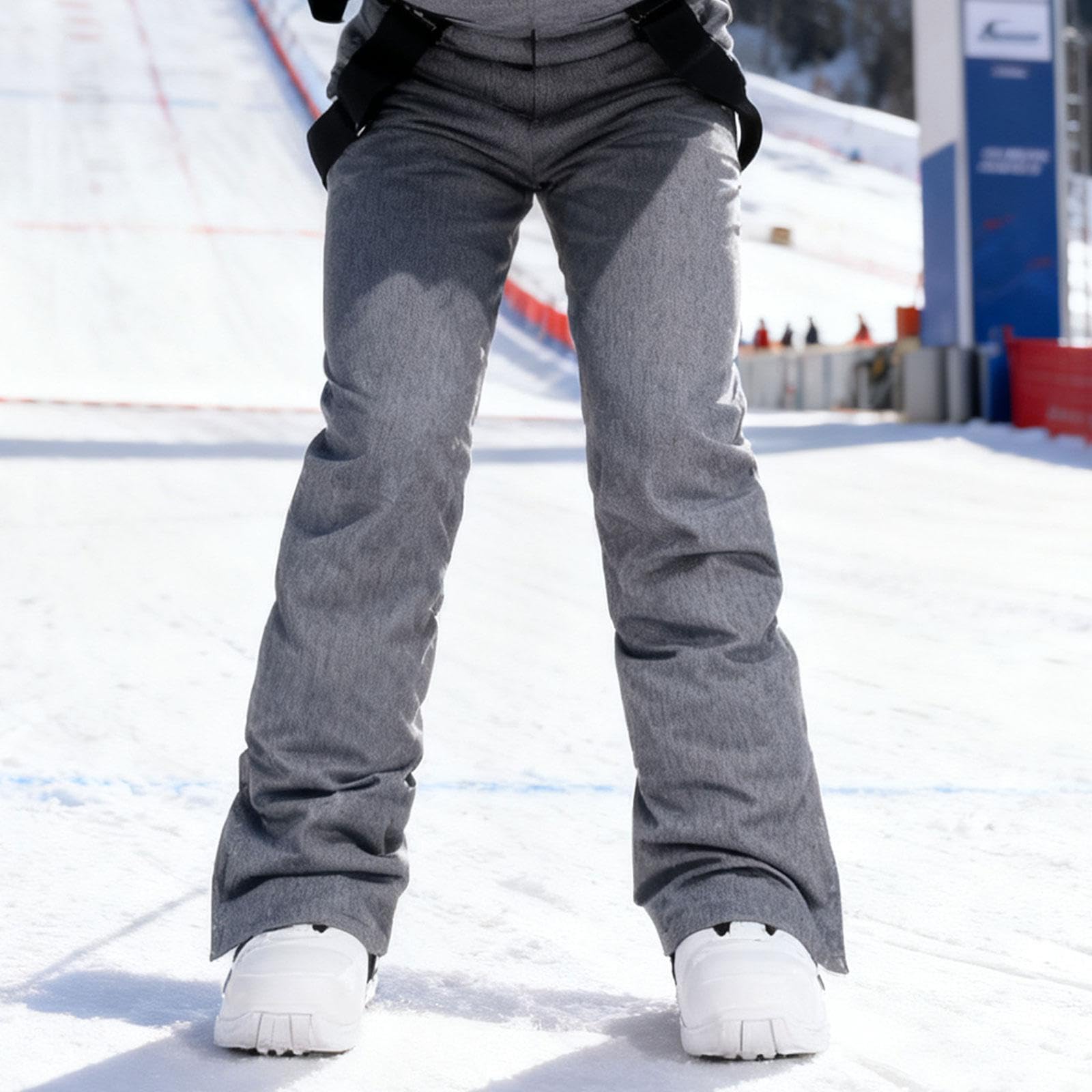 Homyl Pantaloni Pantaloni Lunghi Da Neve Salopette Imbottiti Antivento con Bretelle Regolabili Poliestere per Snowboard Escursioni Invernal