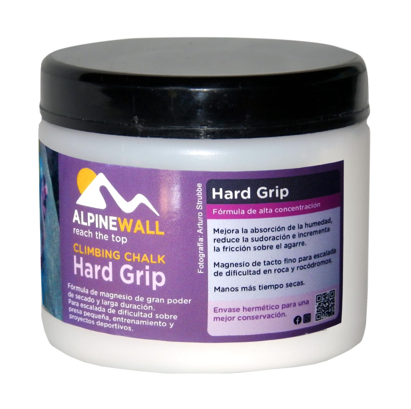 Magnesio Hard Grip, para escalada deportiva de dificultad y bloque. Fórmula concentrada.