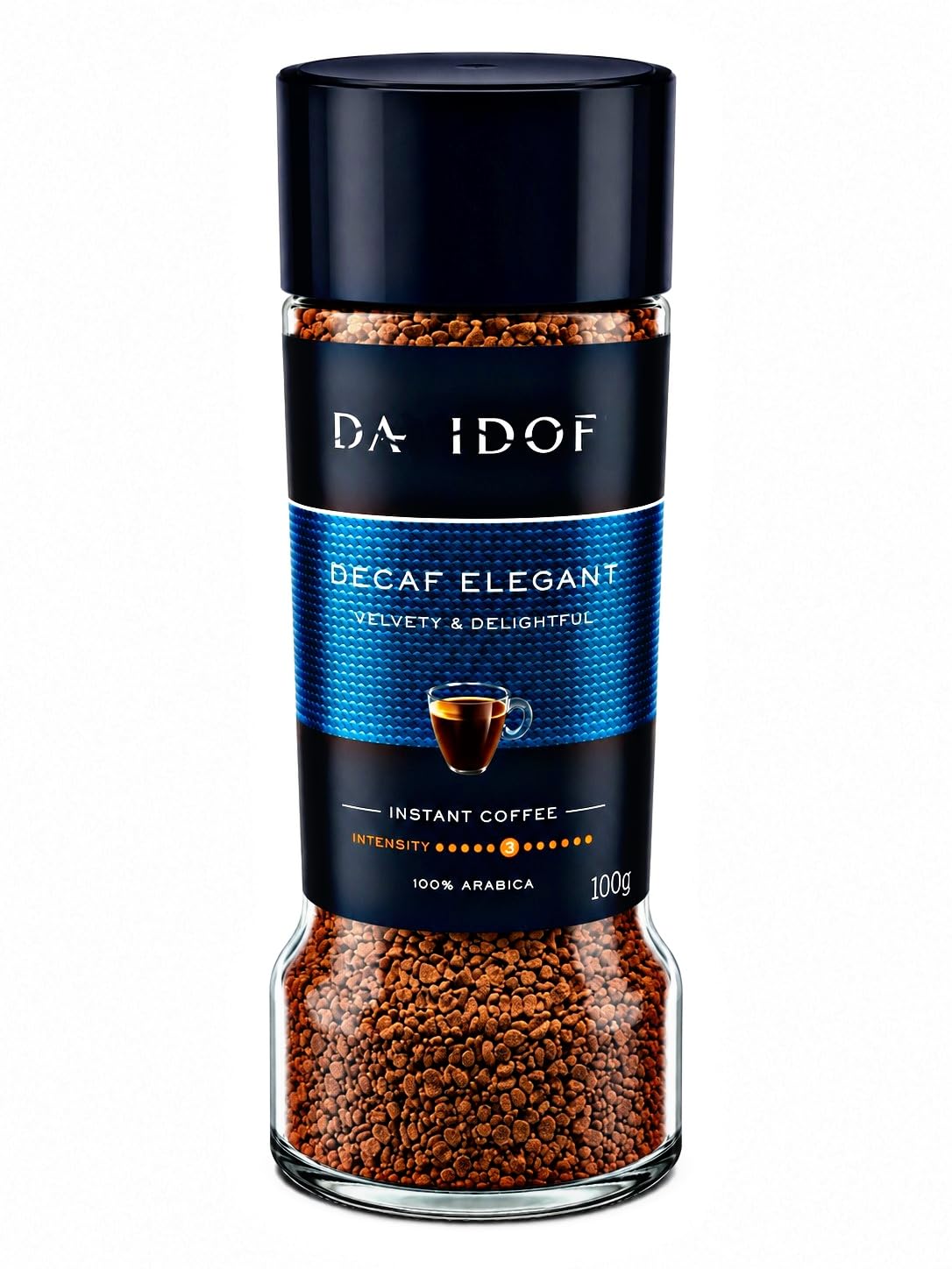 Davidof Decaf Elegant Instant Coffee | 100% Arabica Decaffeinated Coffee | Velvety & Delightful Smooth Taste | Premium Freeze-Dried Coffee | Rich Aroma | Glass Jar | 100g-picture-34