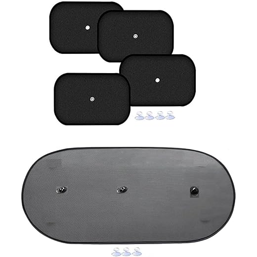 Auto Dean Fabric Car Sun Shades Black Universal