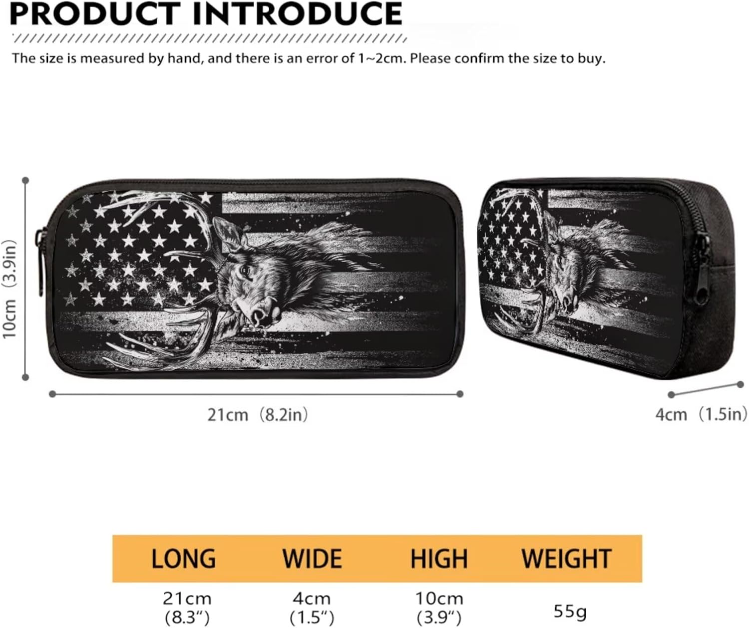 Talayituse Black Elk American Flag Print 3 Pcs Backpack Set Travel Bag Portable Bookbag Knapsack Daypack 4th of July Large Capacity Sports Backpacks Schoolbag with Lunch Box Pencil Case for Boys image 5