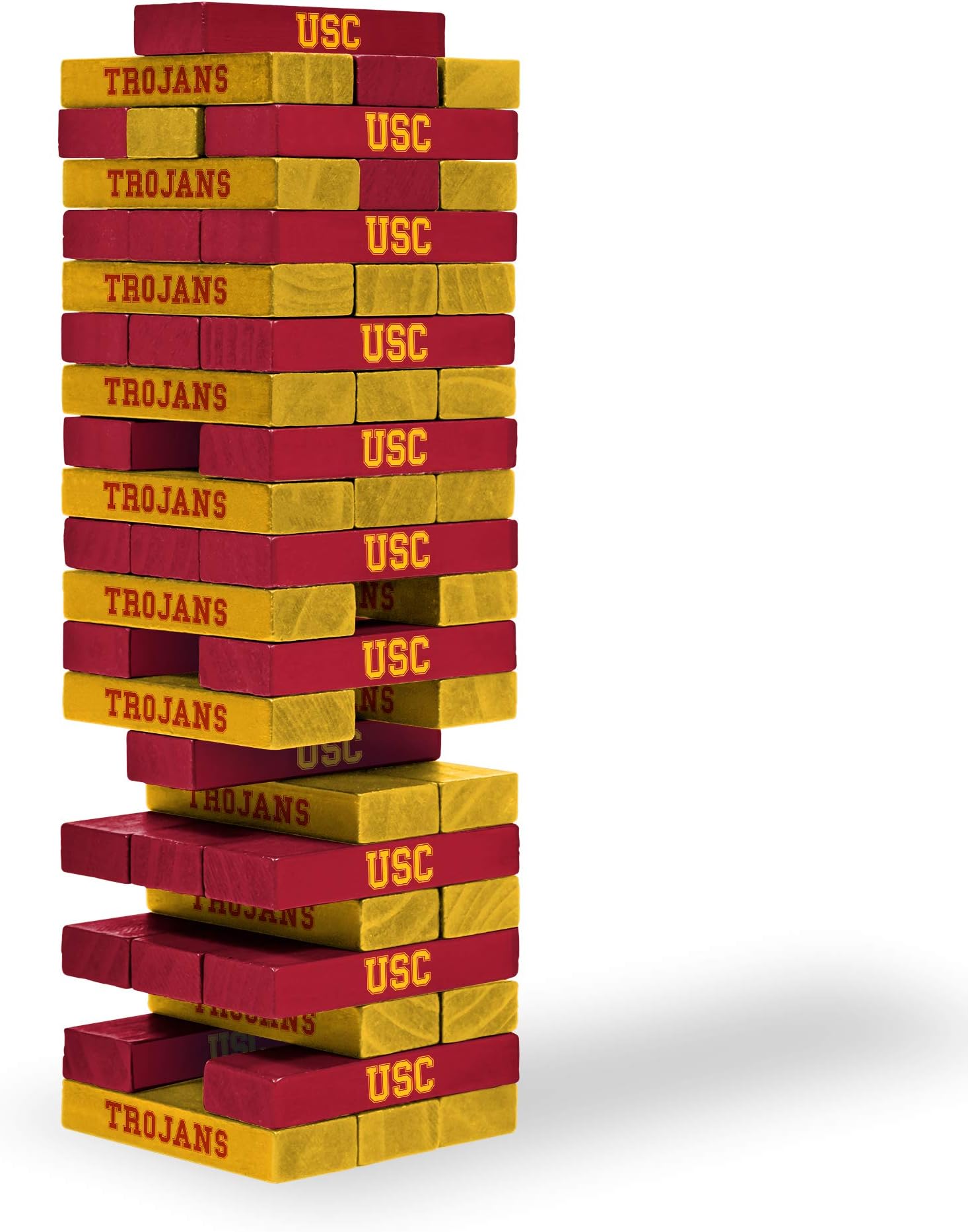 Wild Sports NCAA Pro Football Tabletop Stackers Block Game for College Football Fan, Dorm Game, Tailgate