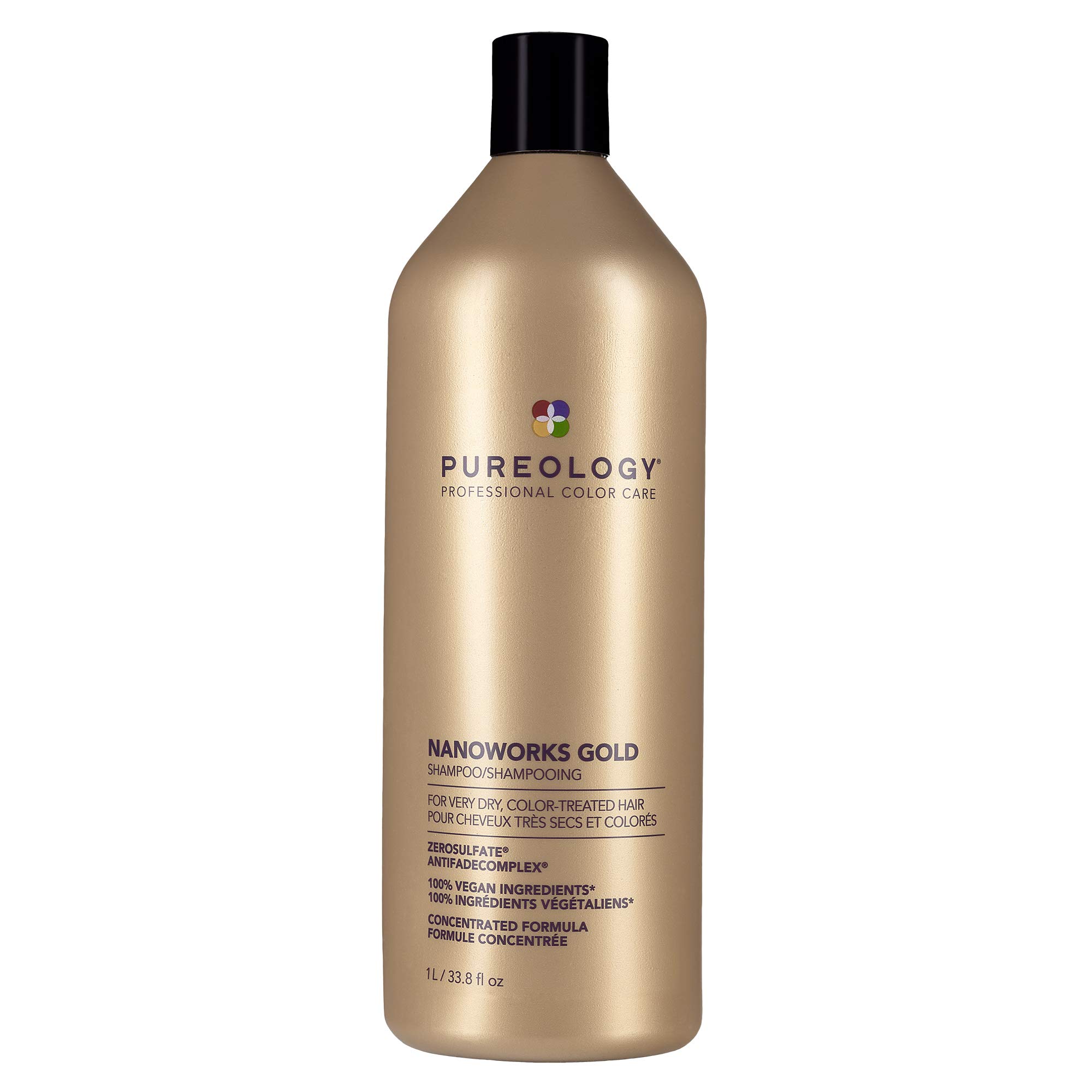 PureologyNanoworks Gold Shampoo - For Very Dry and Color-Treated Hair, Renews Softness & Shine, Sulfate-Free & VeganCradle to Cradle CertifiedCradle to Cradle CertifiedCradle to Cradle Certified