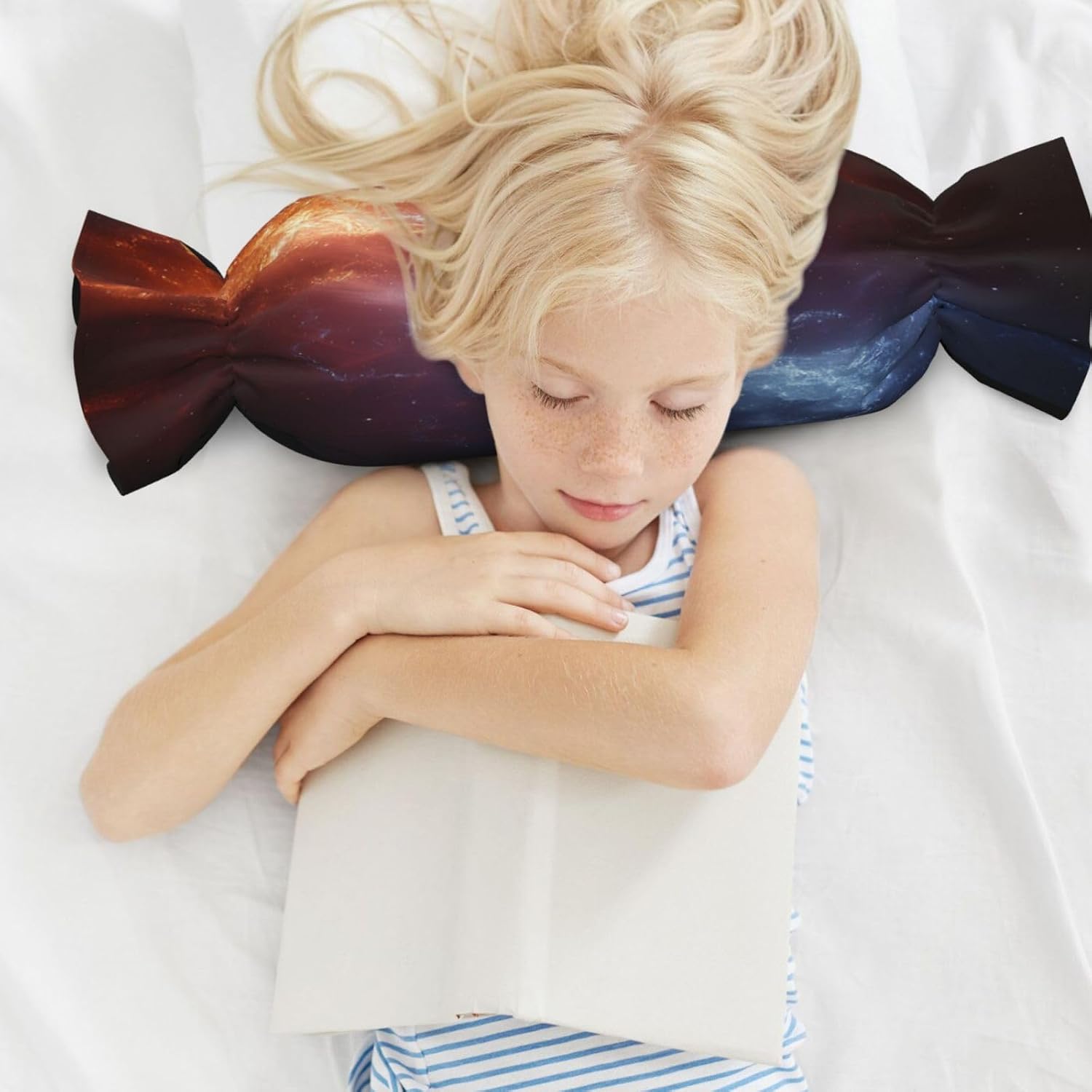 uv7so4eh Cylindrical Pillow-Premium Bed Pillows, Side Sleeper Neck Support, Decorative Candy Design, Soft and Durable