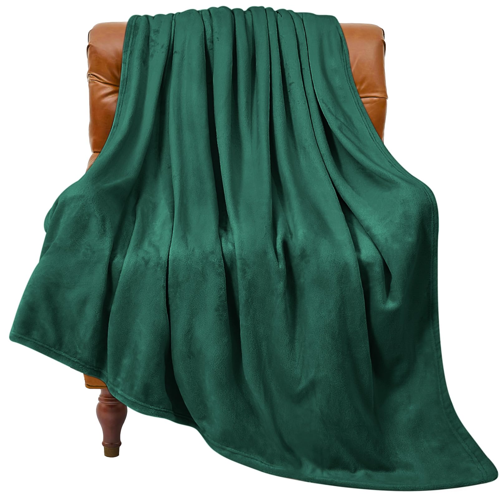 BEDELITE Fleece Blanket Soft Plush Throw for Couch Forest Green 50"x60" | Ultra Soft Fleece, Plush Microfiber, Lightweight Warmth, All Season Comfort, Fade Resistant, Machine Washable, Couch Sofa Bed