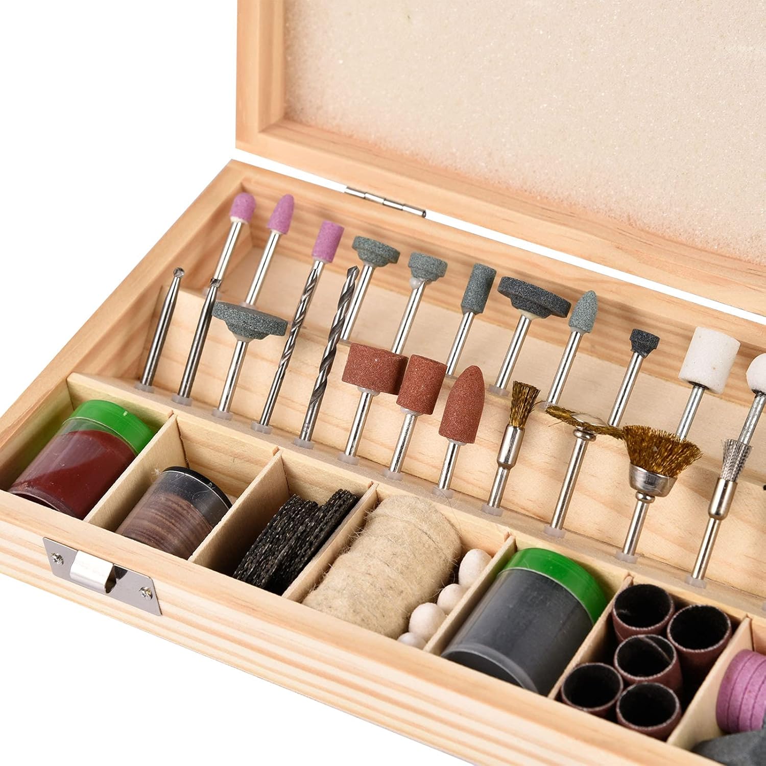 Eagles Rotary Tool Kit, 228Pcs 1/8" Universal Rotary Tool Bits for Sanding, Polishing, Cutting, Carving Wood, Stone, Jewelry, Glass, Ceramic Compatible with Dremmel Tool Kit