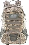 Jueachy Tactical Backpack for Men Hiking Day Pack Molle Military Rucksack Waterproof 30L EDC Bag with USA Flag Patch