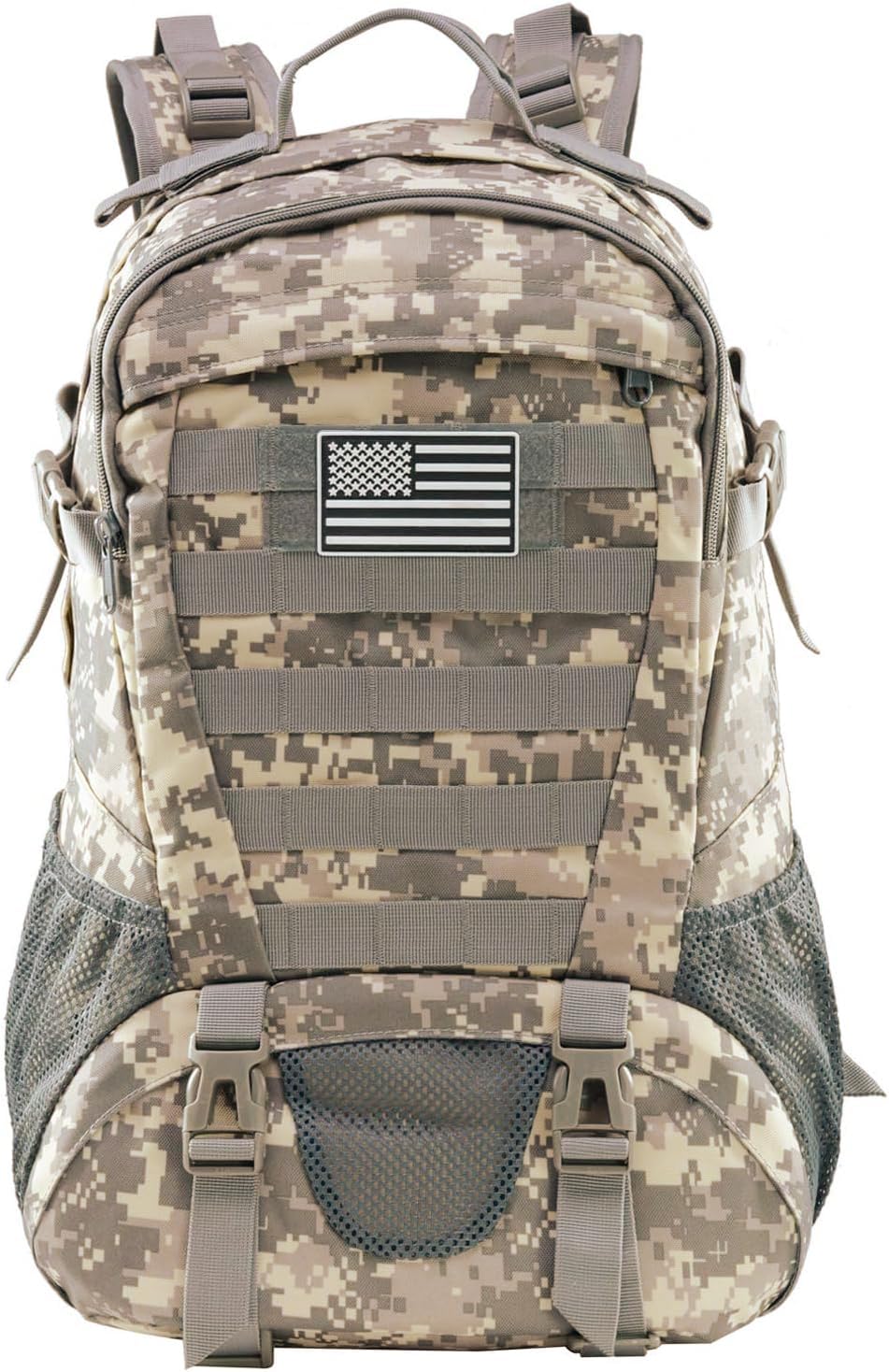 Tactical Backpack for Men Hiking Day Pack Molle Military Rucksack Waterproof 30L EDC Bag with USA Flag Patch