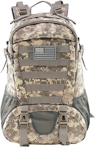 Miniatura 7 de Jueachy - Mochila táctica militar para hombres con sistema Molle, resistente al agua, con capacidad de 30L y parche de la bandera de los Estados