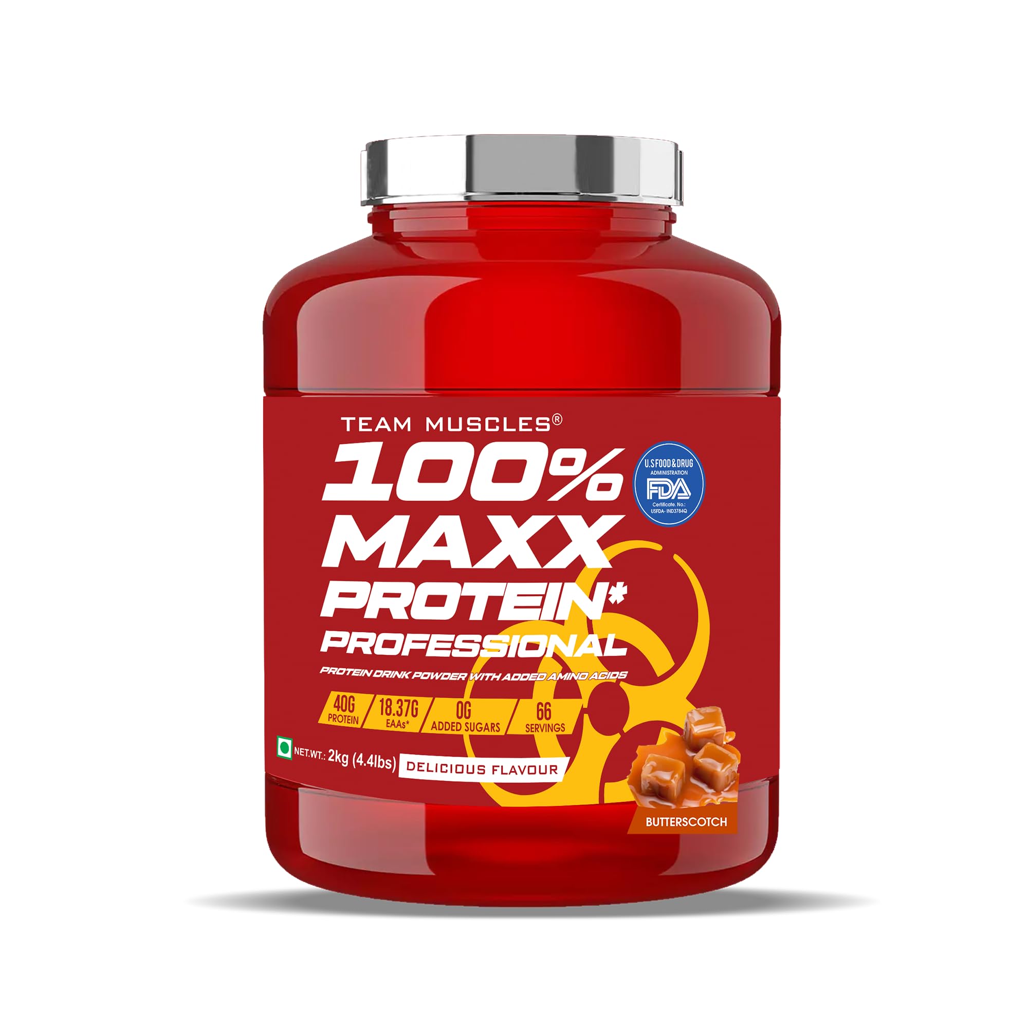 Team Muscles TM 100% Maxx Protein Professional- 2Kg | Gold Whey | Whey Protein | Tm Supplement (Butterscotch, PO1) (B0CHS7X4YM) Amazon Price History, Amazon Price Tracker