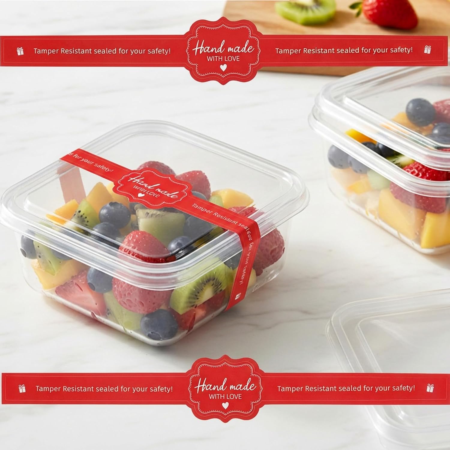 100Pcs Food Tamper Seal Sticker for Package Food Retail Package Seal Label
