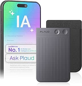 Plaud Note AI Voice Recorder with Black Case Transcribe Resume with AI Technology, Supports 112 Languages 64GB Memory Meeting Control with App Great for Lesson Call Interview asin的图片