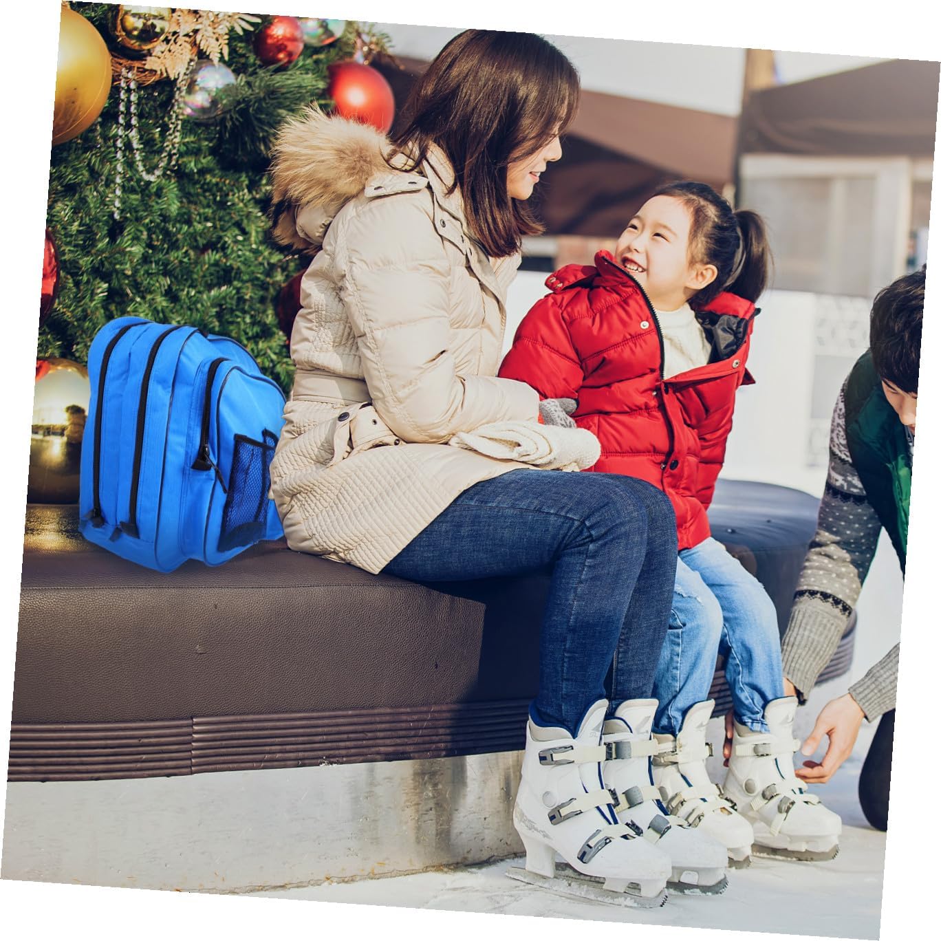 Storage Pouch for Roller Skates Ice Skates Bag with Stain-resistant Black Convenient Carry for Inline Figure and Hockey Shoes