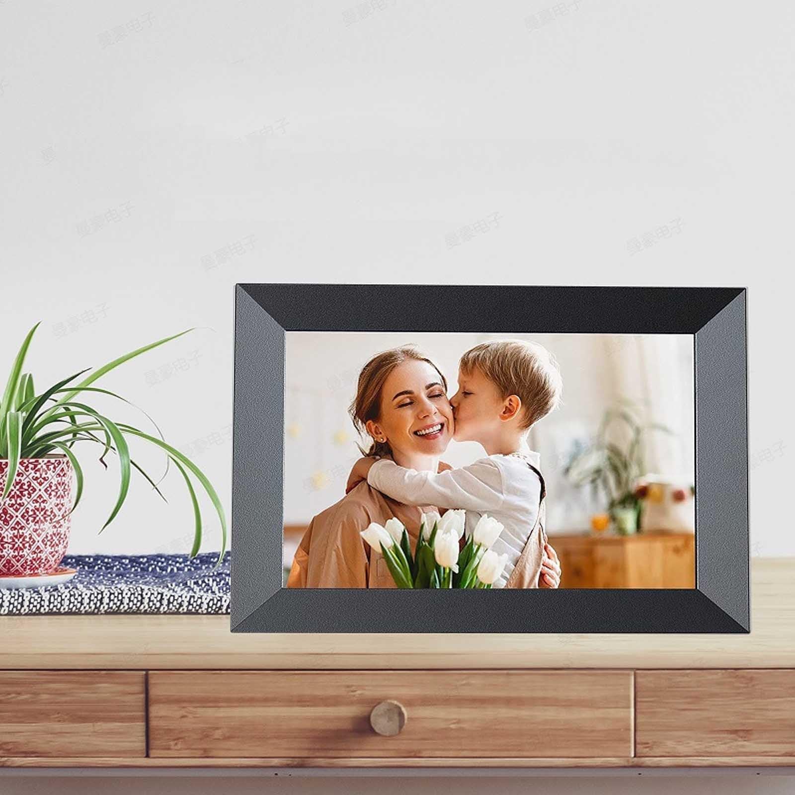 Cadre Photo numérique 10 Pouces, partagez des vidéos et des Photos instantanément par e-Mail ou Application, écran IPS, Configuration sans Effort