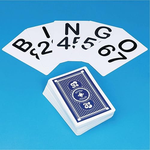Miniatura 3 de S&S Worldwide Tarjetas de llamadas de bingo jumbo. Tarjetas de 5-3/4 pulgadas de alto con números altos de 1-3/4 pulgadas y letras se pueden leer