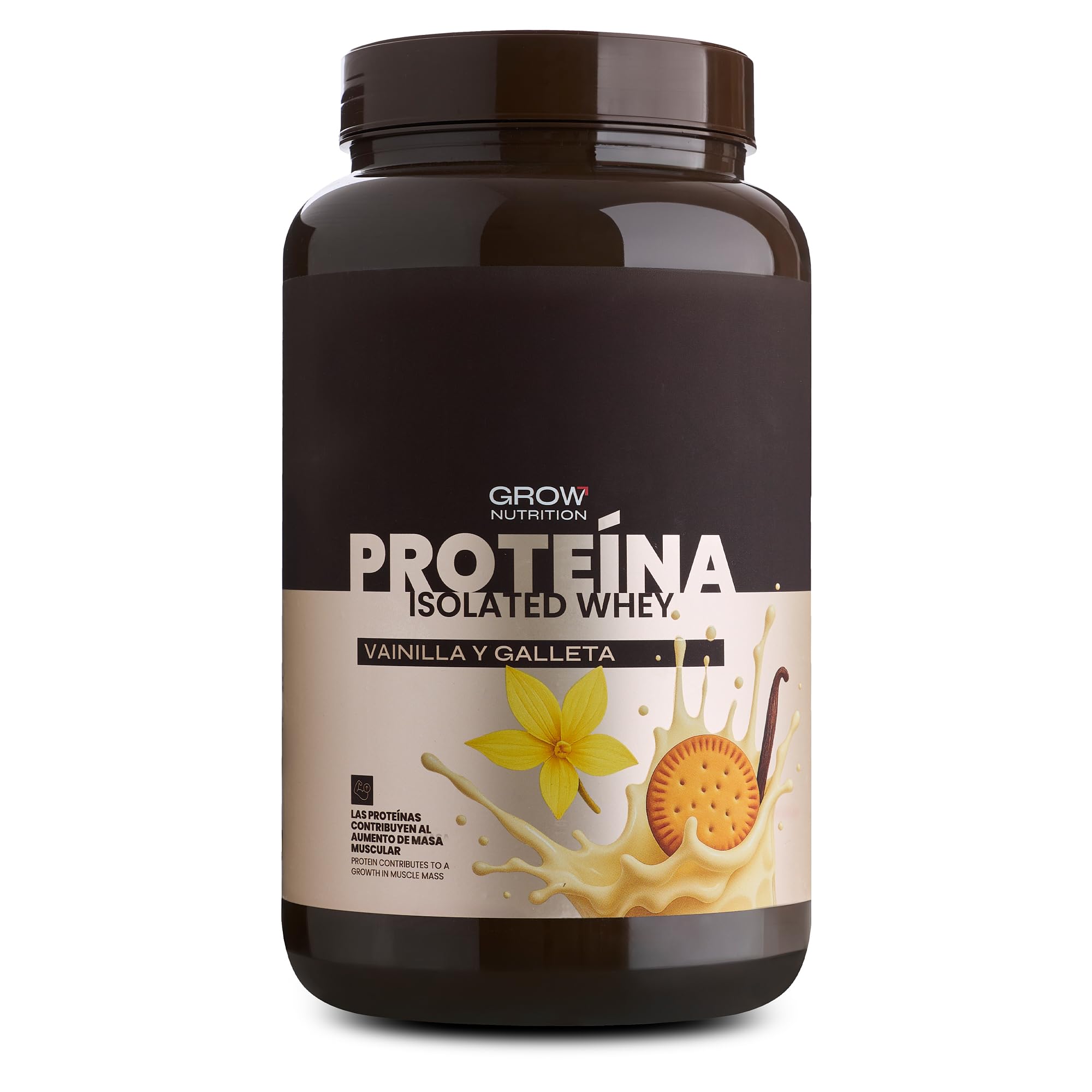 Grow Wellness Lote Proteína Aislada Vainilla y Galletas 1 kg + Creatina Monohidrato Creapure 250 g | Whey Isolate CFM y Creatina Neutra