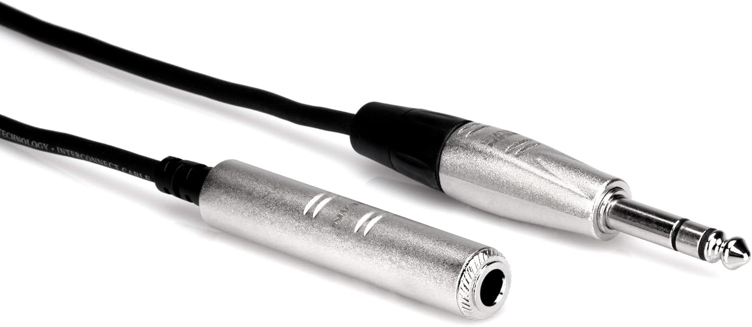 Hosa HXSS-025 REAN 1/4" TRS to 1/4" TRS Pro Headphone Extension Cable, 25 Feet : Electronics