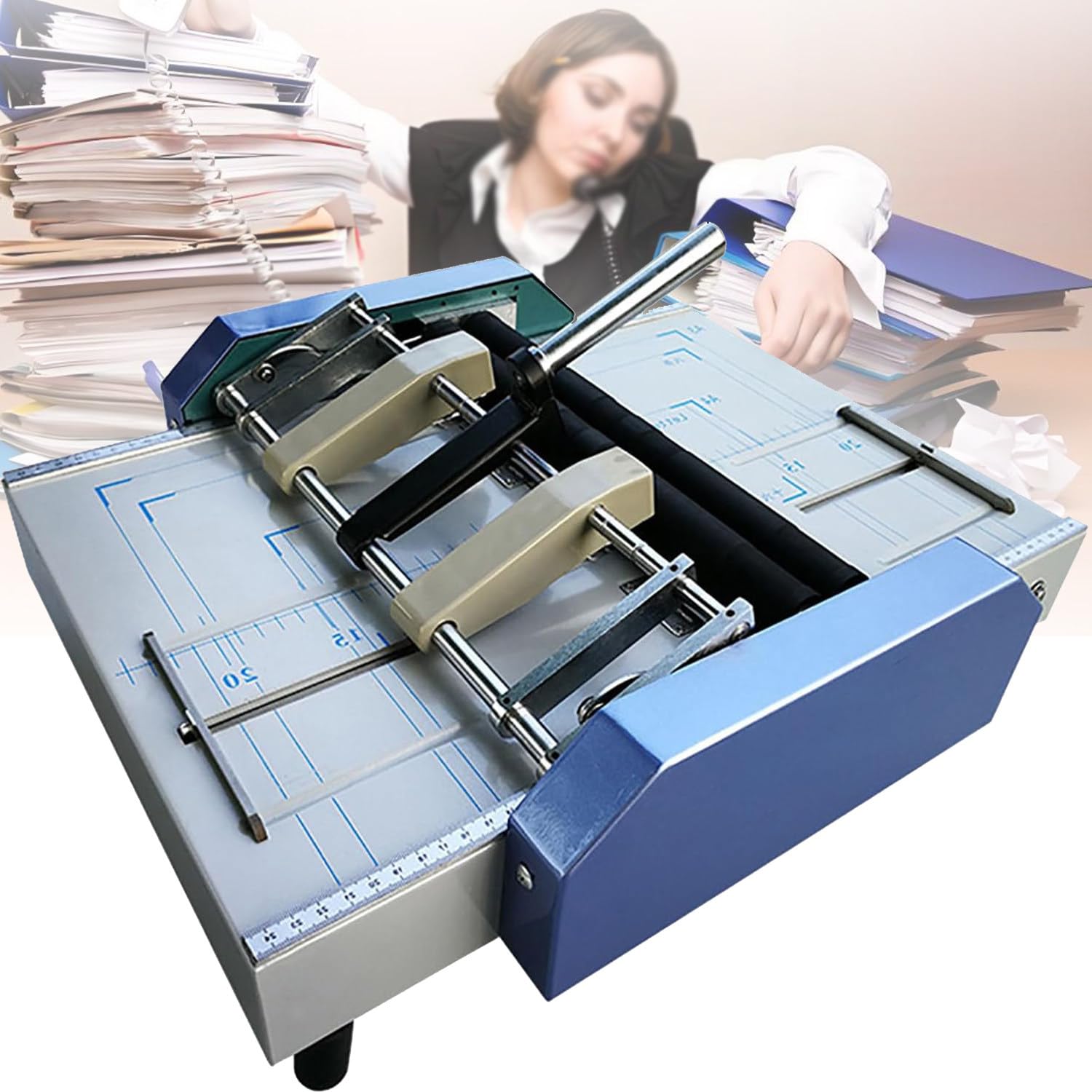 Macchina automatica per libretti, macchina per rilegatura pieghevole da 70 W, cucitrice per cartelle di carta, attrezzatura per pinzatura di opuscoli per ufficio
