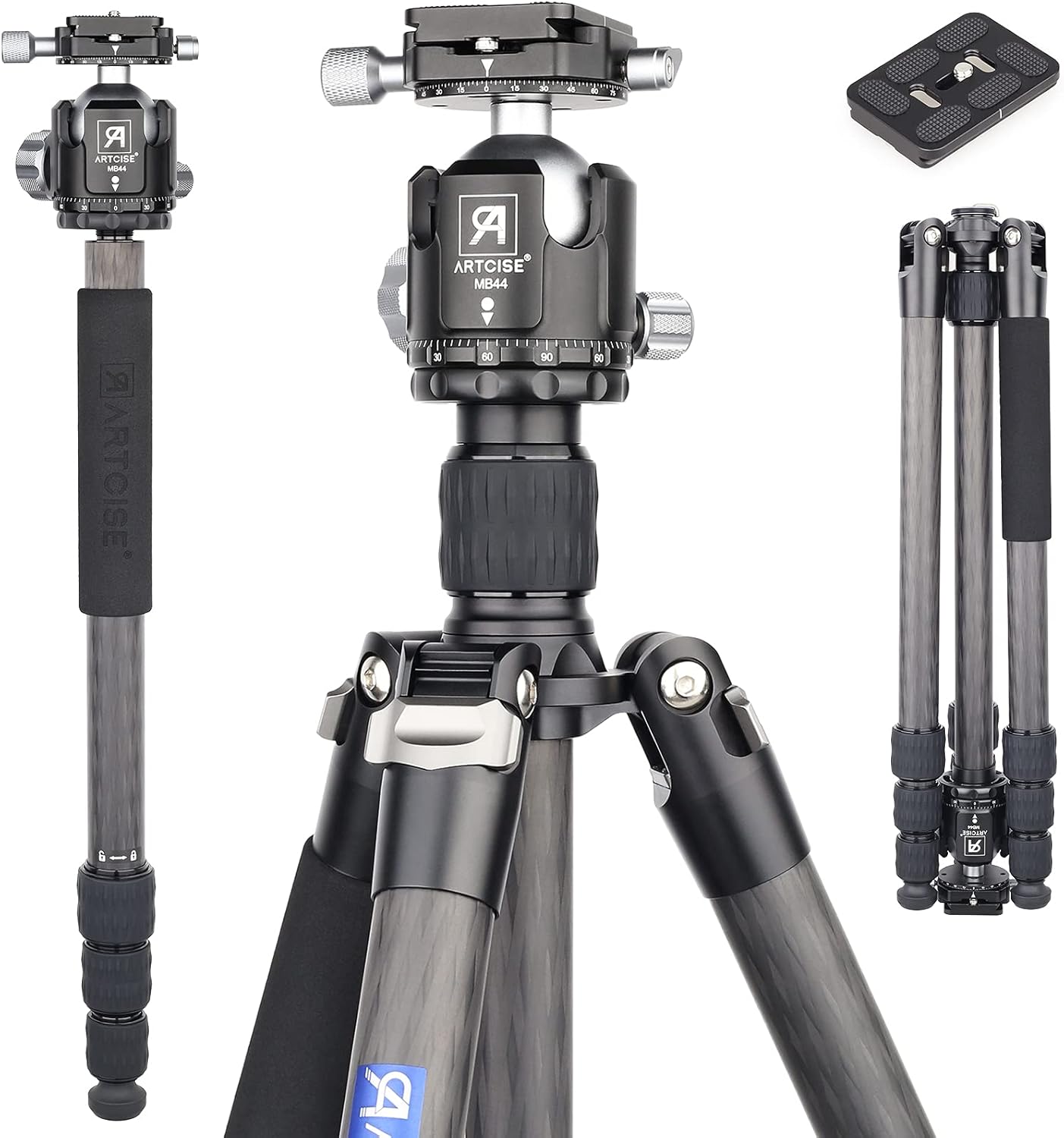 セール特別価格 トラベルカーボン三脚とコンデンサーマイクセット