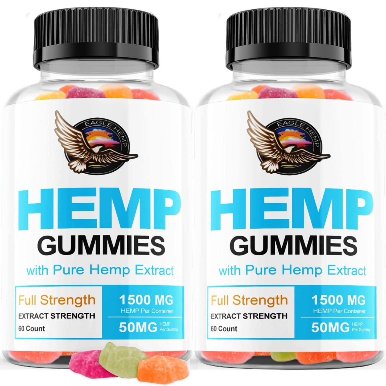 Buy (2 Pack) Eagle Gummies, Eagle CBS Gummies Full CBC CDB Spectrum 750