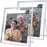 Vista 1 de Qiannhee Juego de 2 marcos flotantes de 8 x 10 pulgadas, con capacidad para fotos de 8 x 10 pulgadas, 6 x 8 pulgadas, 5 x 7 pulgadas para mesa