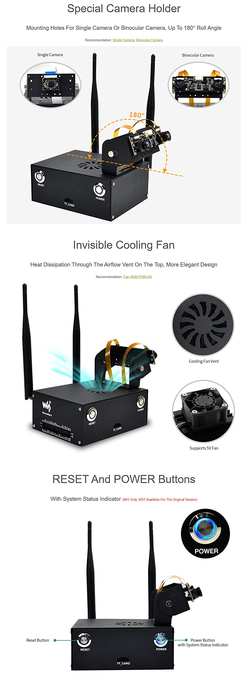 Amazon.co.jp: Jetson Nano Developer Kit用メタルケース(タイプC 